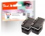 320060 - Peach Doppelpack Tintenpatronen schwarz kompatibel zu Brother LC-12EBK